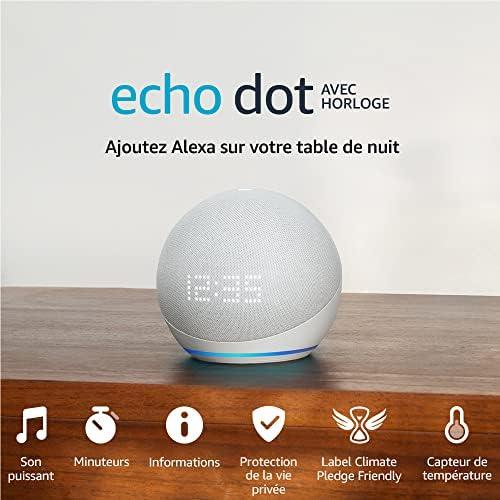 Découvrez le nouvel Echo Dot avec horloge 2022 : un son puissant, un affichage LED amélioré et Alexa intégré !