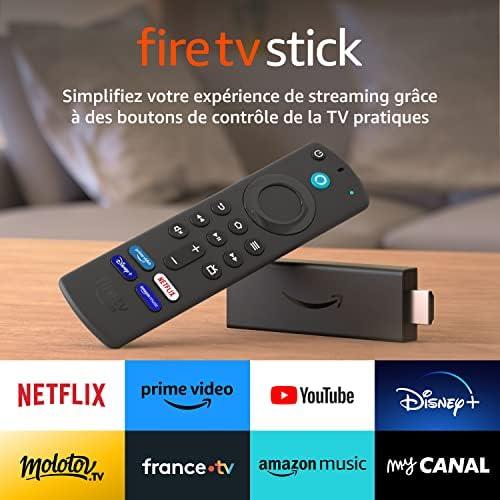 Contrôle total : Amazon Fire TV Stick avec télécommande vocale Alexa (avec boutons de contrôle de la TV) |⁣ Appareil de streaming HD