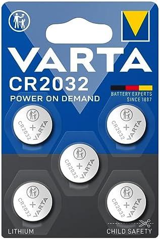 Des piles bouton CR2032 de qualité supérieure pour tous vos petits appareils électroniques – Le pack de 5 piles VARTA répond à toutes vos exigences de performance et de fiabilité !