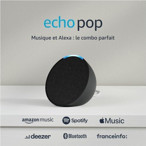 Découvrez Echo Pop: L'enceinte compacte​ avec Alexa pour un son riche. Contrôlez votre musique et transformez n'importe quelle pièce en​ espace connecté. Respectueux de l'environnement